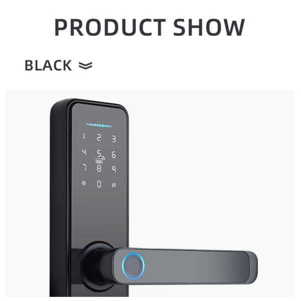 YAGU Multi Point Digital Fingerprint TTLOCK Tuya App Smart Door Lock With Camera Smart Locks Front Door