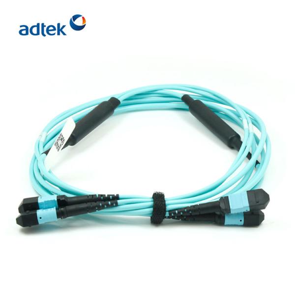 MTP-MTP OM3 /OM4 24/48 Fibers 3M PVC/LSZH Aqua Trunk cable /Hybrid Cable /Breakout Cable