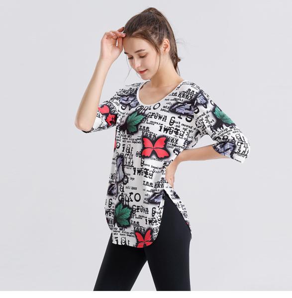 XS-5XL Women'S 3 4 Sleeve T Shirts / Loose Fitting Workout Shirts