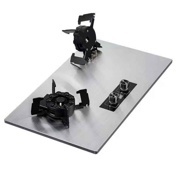 Automatic Ignition Glass 2 Burner Table Top Ceramic Surface Gas Stove Cooker for