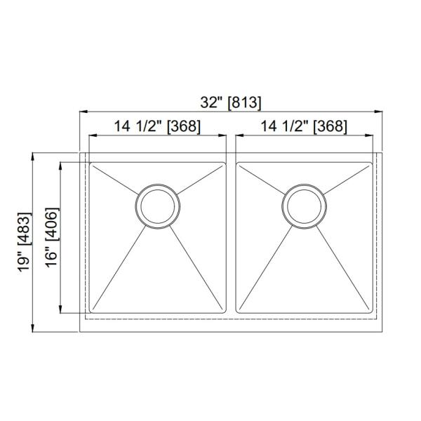 American Style Apron Front Kitchen Sink 36
