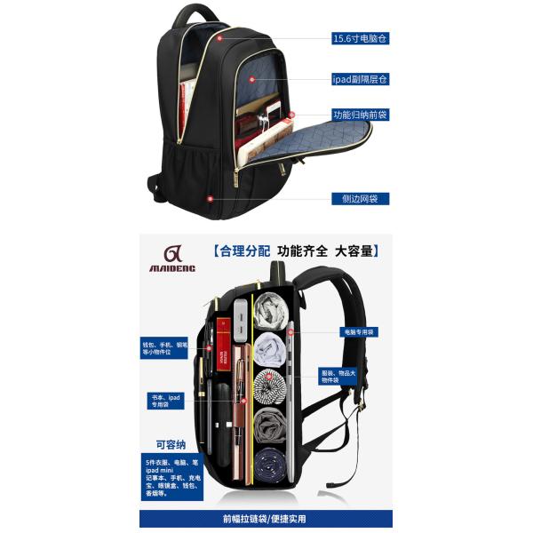 Fashionable Laptop Metal Zipper Backpack Exclusive Look And Great Touch Feeling