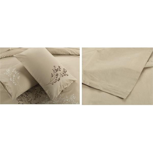 Lightweight Fabric Luxury Sheet Sets / Duvet Covers Embroidered Cotton Sheets