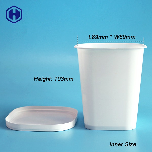 Aluminium Foil 3.5 Inch Square Noodle Cup With IML Lid