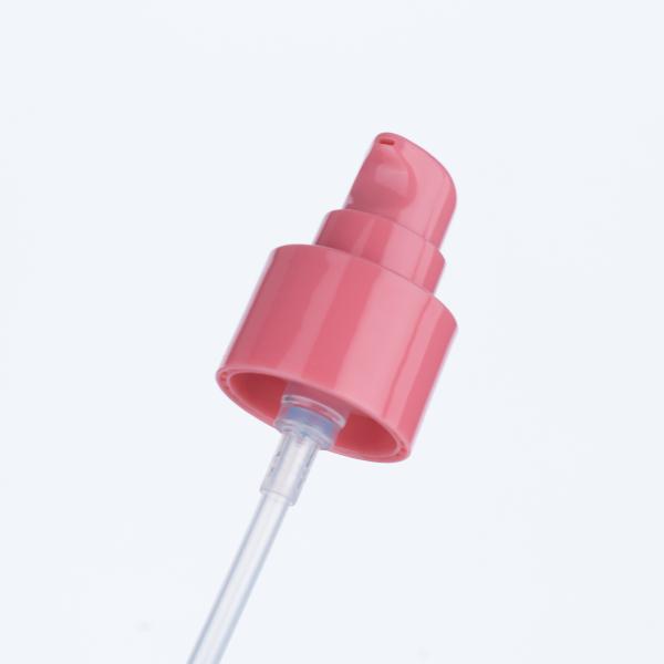 24/415 Cherry Pink Foundation Pump Head Cream Pump Green Bottle for Personal Care and Cosmetics