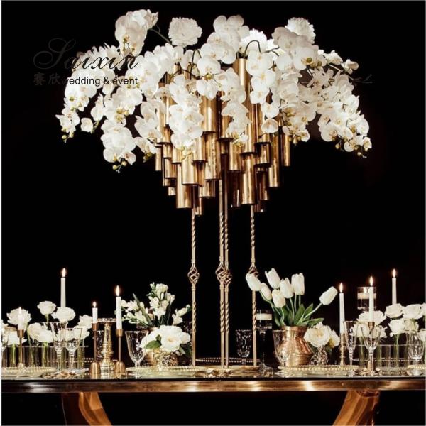 3 рука 9 рука кристаллическая канделябра свадьба черное стекло свадебный стол 110 см