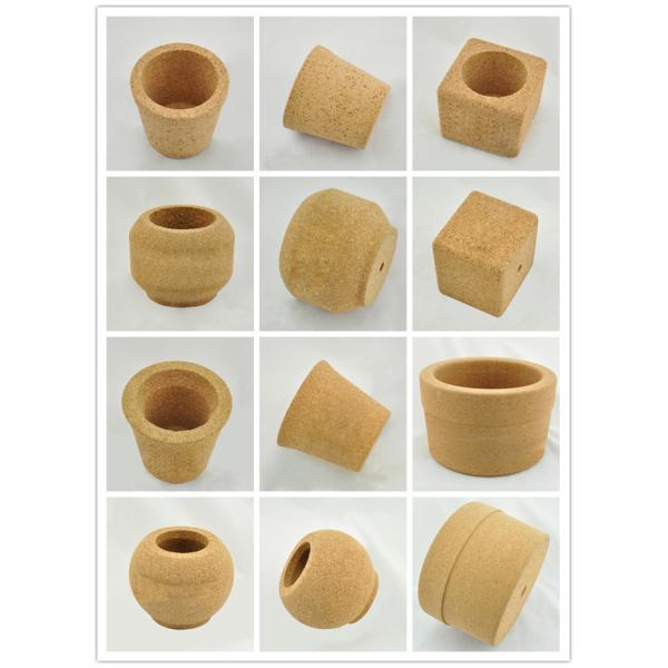OEM FDA Reusable Cork Plant Pots Holder Flower Succulents Biodegradable