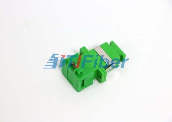Ceramic Or Bronze Sleeve APC Fiber Optic Cable Adapter With Shutter