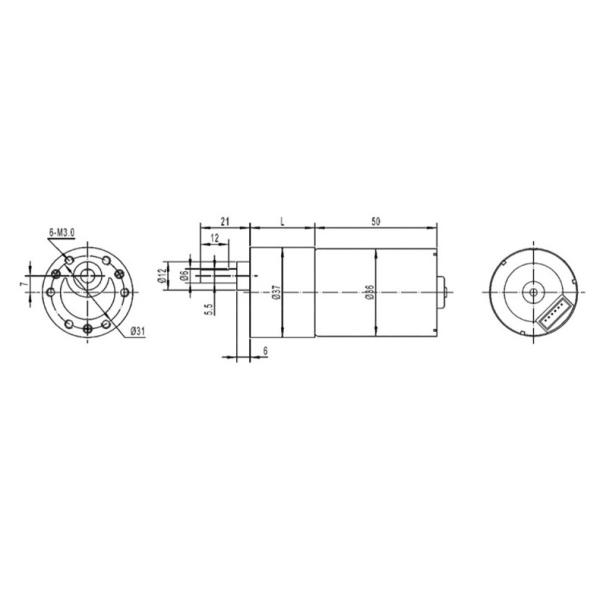 Medical Device Brushless Spur Gear Motor 60rpm Customized 24v Low Noise