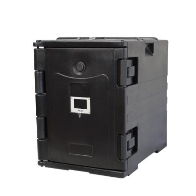 Pan Insulated Food Transport Box Dining Halls Outdoor Banquets Hot Cold Carrier Black