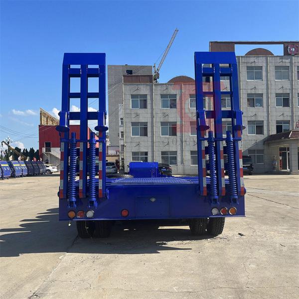 New 3-Axis Enhanced Mechanical Ladder JOST Brand Landing Gear Low Bed Semi-Trailer, Good Quality