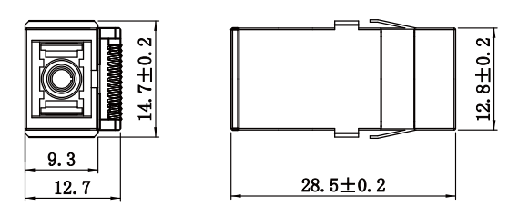 SC Cover Avoid Laser Plastic Fiber Optic Adapter/Coupler without Flange