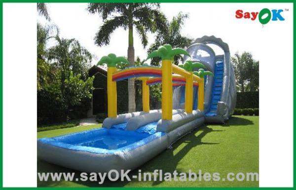 Escorrega inflável grande comercial crianças salto aéreo castelo à prova d'água com piscina