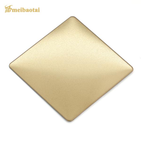 JIS Standard Cold Rolled Stainless Steel Plate Gold Hairline 4 Feet