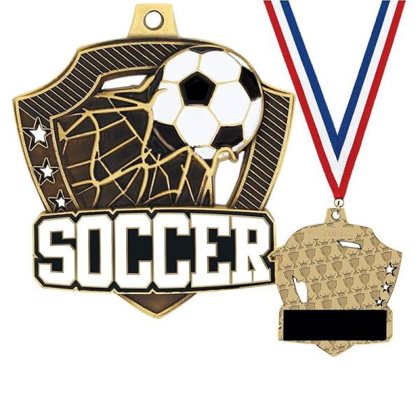 Medallas personalizadas de premios de fútbol en estampado para compras grandes