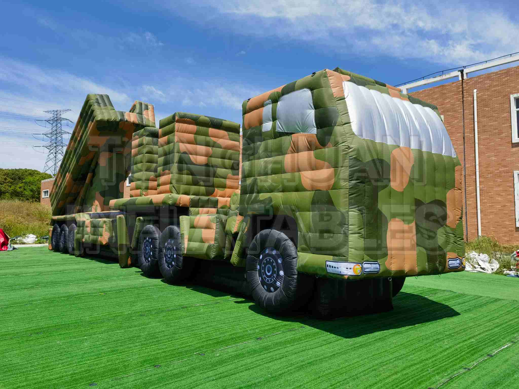 Custom Inflatable Vehicle Decoy Set with Camouflage Radar Launcher and Support Truck Replicas for Outdoor Training Display Exhibition and Simulation Projects