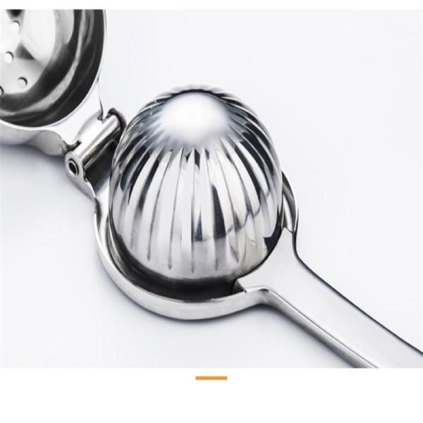 340G Lemon Citrus Press Juicer with Stainless Steel Construction and Soft Silicone Handle