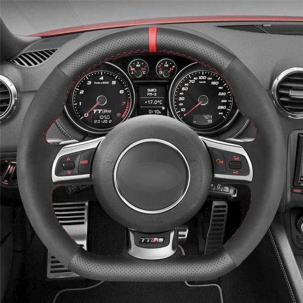 Custom Fit Hand Sewn Suede Wheel Cover for Audi RS 6 C6 Avant 2009-2014 in Yellow Thread
