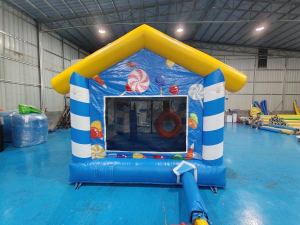 Commercial Grade Outdoor Indoor Inflatable Bounce House Blue Candy House Inflatable Jumping Castle Para Crianças