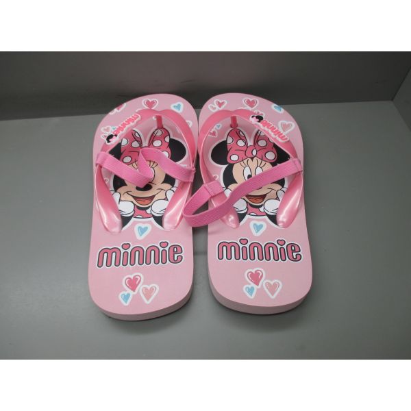 Licencé Minnie Character Kids Flip Flops Sandals Impression à l'écran et Impression 3D