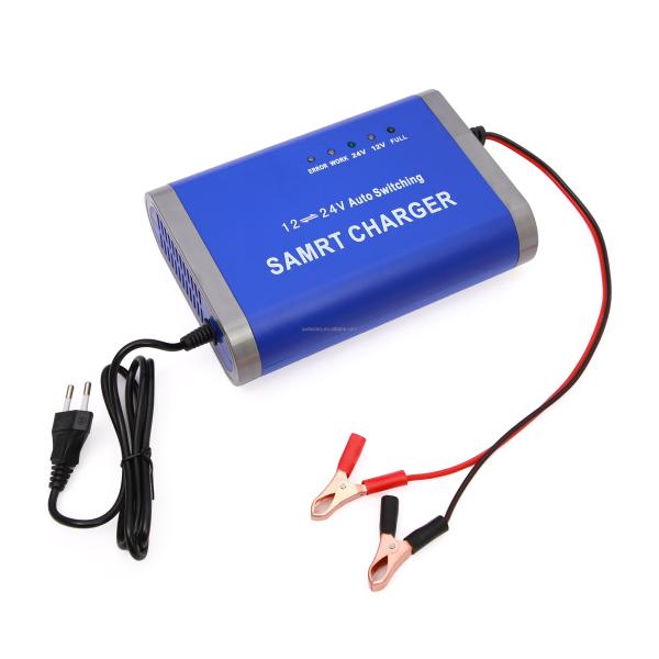 Electric Vehicle Battery Charger Motorcycle Battery Charger 12V 12A 24V 6A Fast Battery Charger For Car