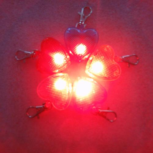 heart shape led pet in tag