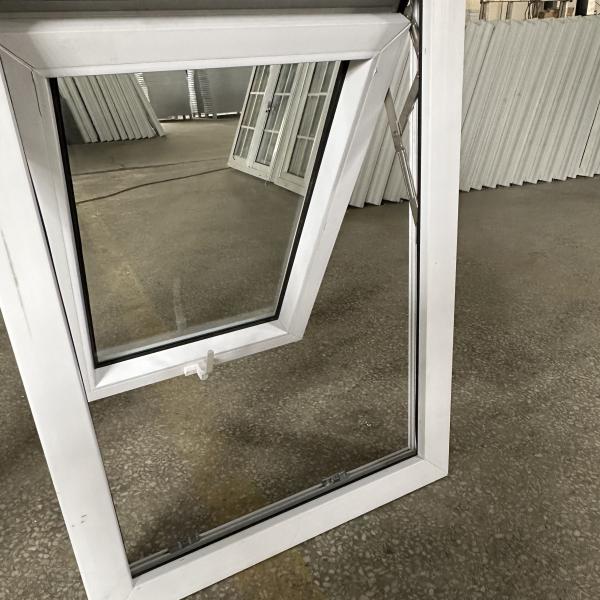 Home Manual UPVC Awning Window White Double Glazing Villa Windows Customized Size