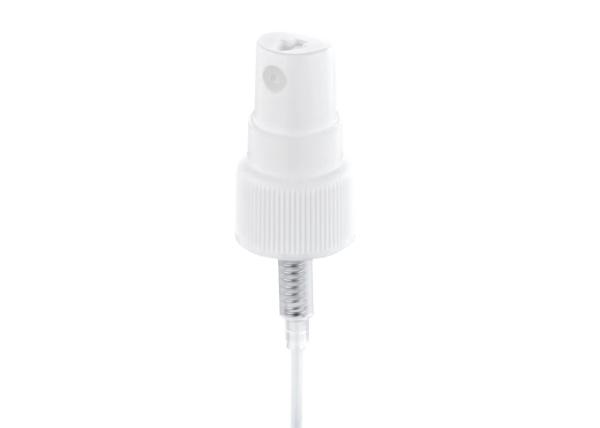 18/410 White Ribbed Surface Fine Mist Sprayer Using For Alcohol Mists -0.12ml Output
