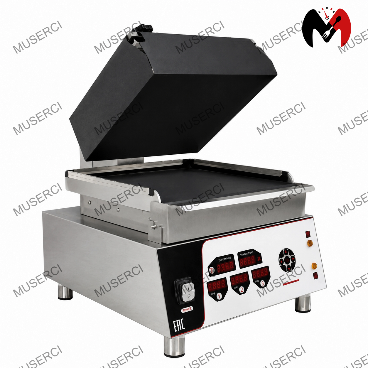 Commercial Flat Top  Electric Griddle 380V 6000W 14mm Thick Griddle Plate 50‑300℃  with Timer  for Restaurant Kitchen CE Certified