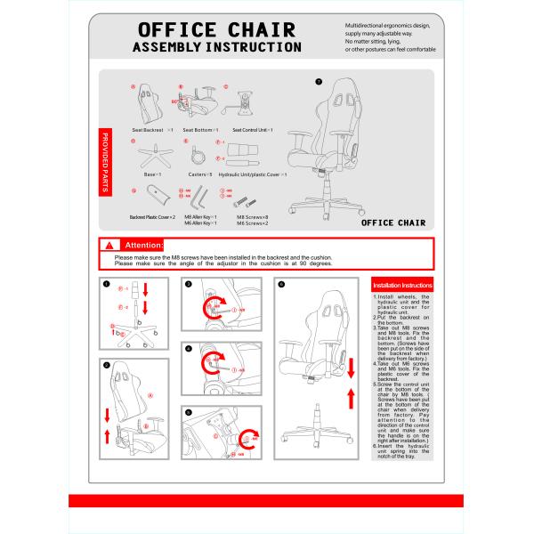 Reclining Adjustable Office Chair With Logo Printing / Computer Desk Chairs