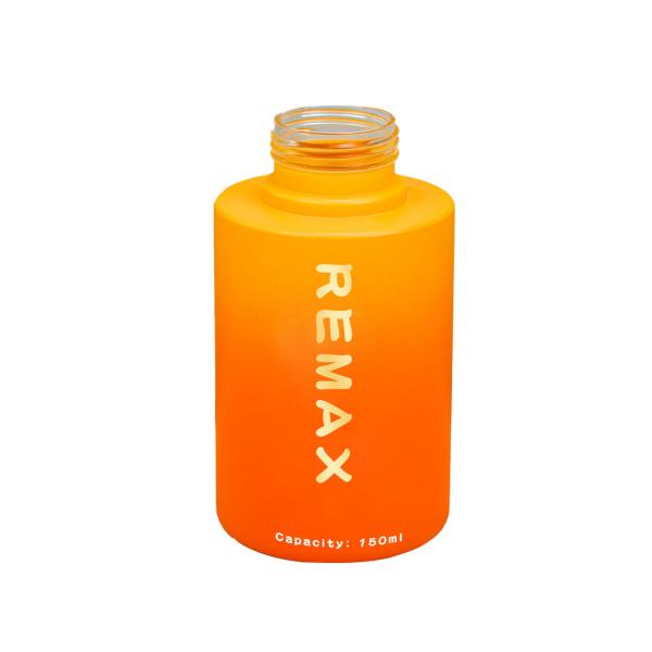 2024 New Design 150ml Portable Gradient Orange Color PET Foam Dispensing Bottle For Facial Cleaning