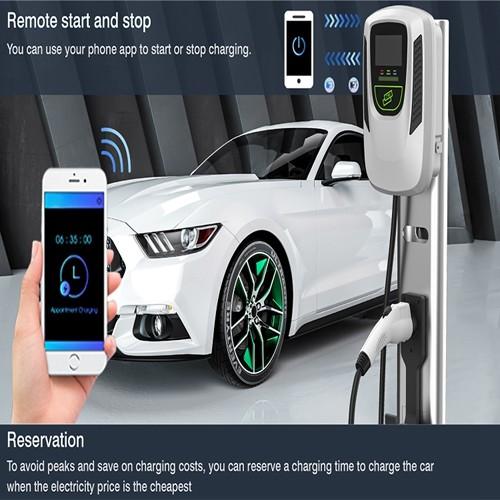 RCD Type B LCD Screen 32 AMP 7.5kW Home EV Charging Station