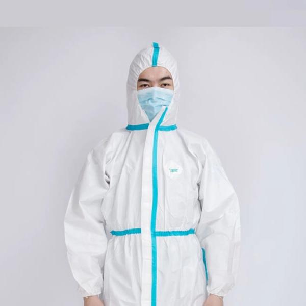 Unisex Disposable Disposable Protective Suit Non - Woven Work Safety Optional Size