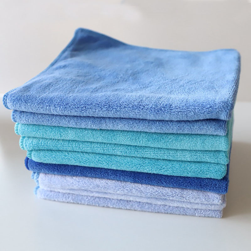 350gsm 40x40cm Microfiber Cleaning Towel Weft Knit Lint Free For Car Wash Detailing