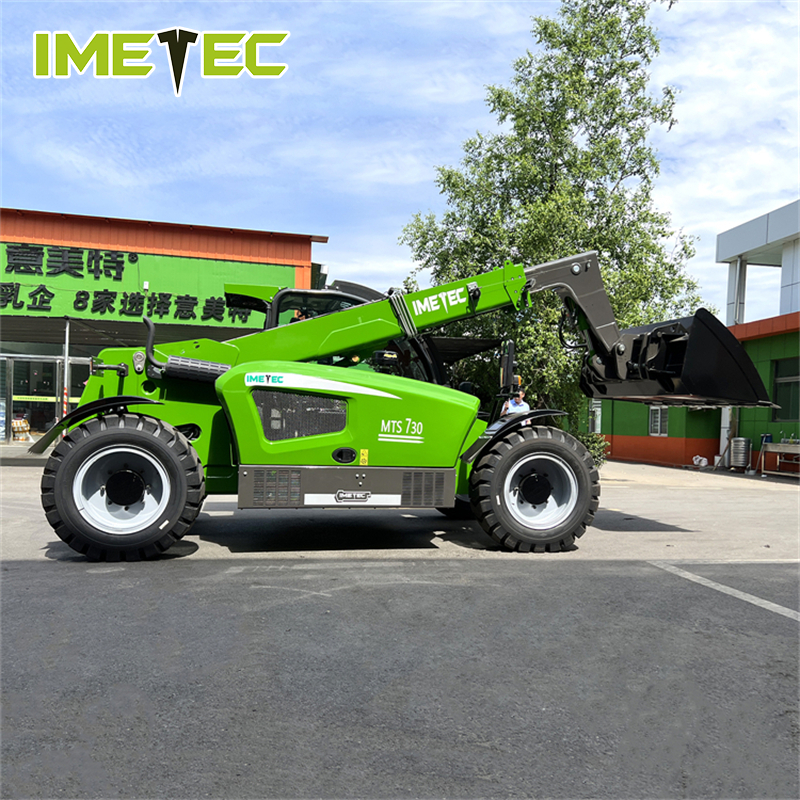 Heavy Duty IMETEC Telescopic Arm Loader Strong Lifting Capacity Telescopic Handler For Material Stacking Loading