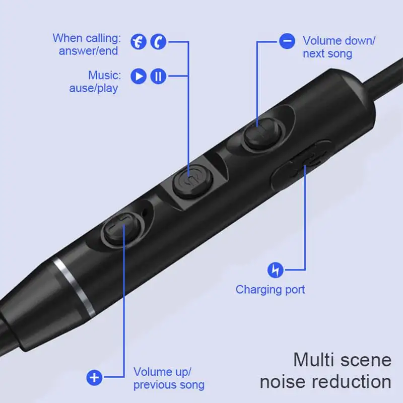 CE Lenovo QE03 IPX4 Neckband Bluetooth Earphone Headset Waterproof