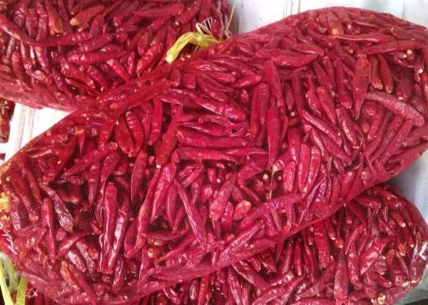 Red Dehydrating Cayenne Peppers Drying Out 15000SHU Pungent Flavor
