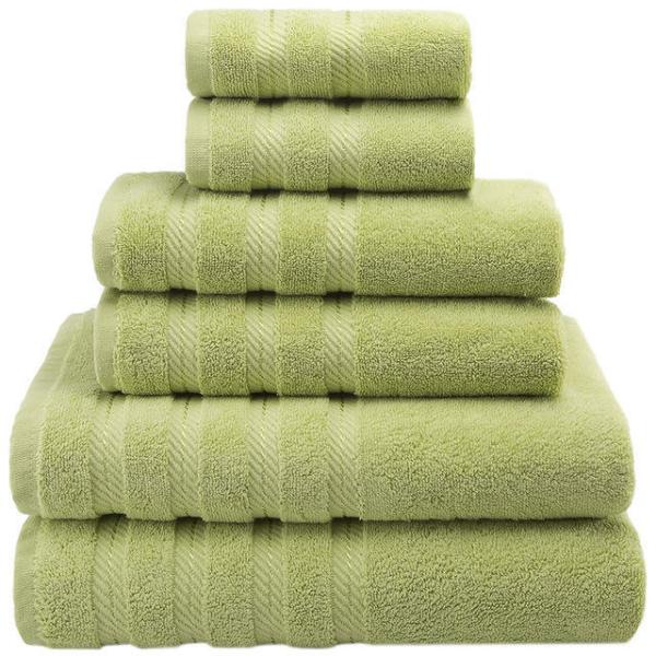 Un conjunto de toallas de 160 g de alta absorción con un material de algodón largo y superblandoso.