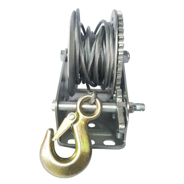 1200lbs Body Steel A3 2 Speed Manual Winch / Hand Crank Boat Winch Trailer