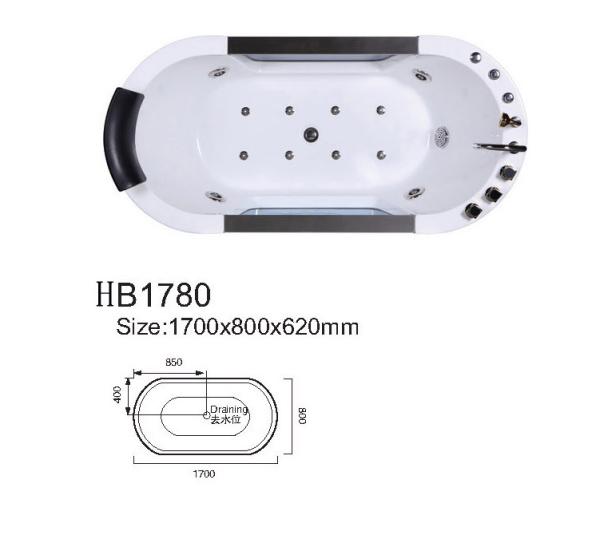 Sanitary wares, Bathtubs, Jacuzzi, Massage bathtub,WHIRLPOOL HB1780 1700X800X620