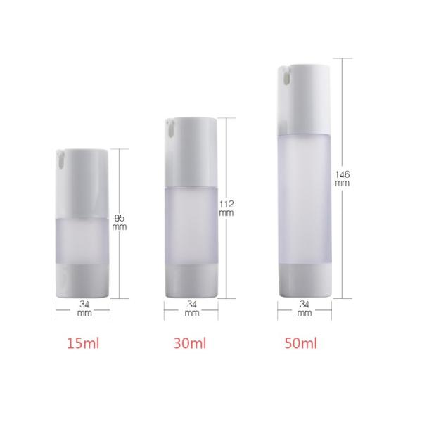 Plastic AS Gold Aluminum Bottles 10ml - 30ml Airless Pump Bottle