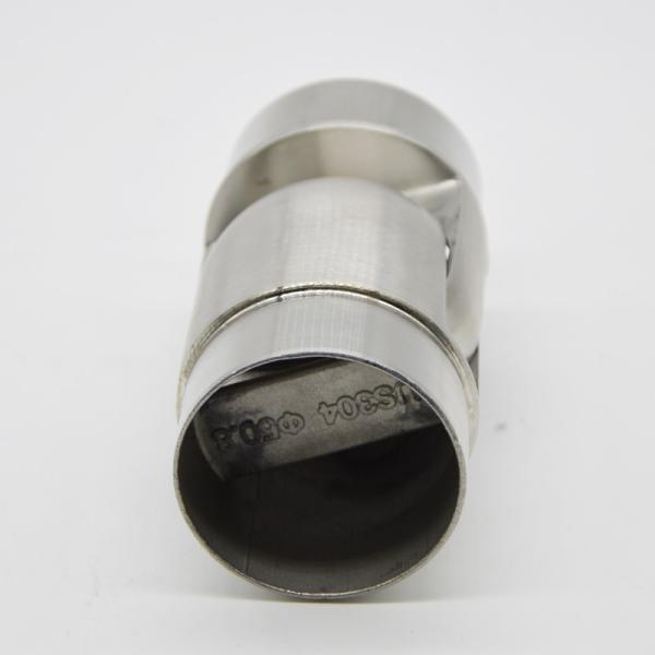 Stainless steel adjustabel tube connector 90 degree, material SS304, finishing satin or mirror, for tube 50.8mm
