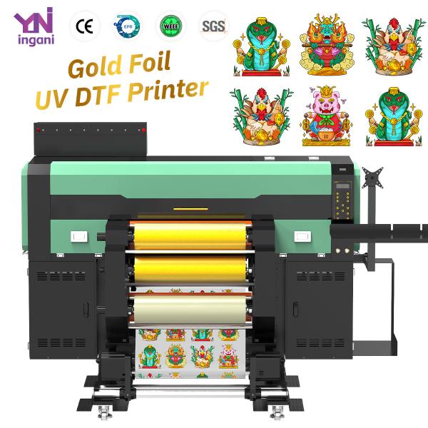 A1 UV DTF Printer with Gold Foil Golden Supplier Impresora UV DTF I3200 Head 60cm