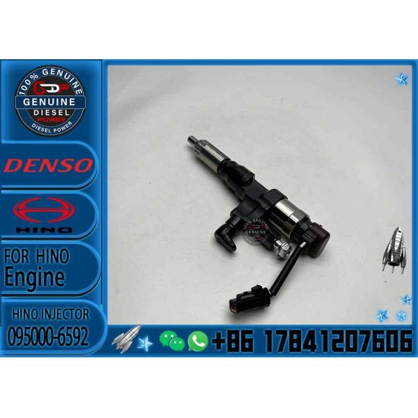 Injecteur de carburant 095000-6593 Injecteur d'huile de carburant pour le chemin de fer commun Injecteur de carburant Assy 095000-6592 pour HINO J08E