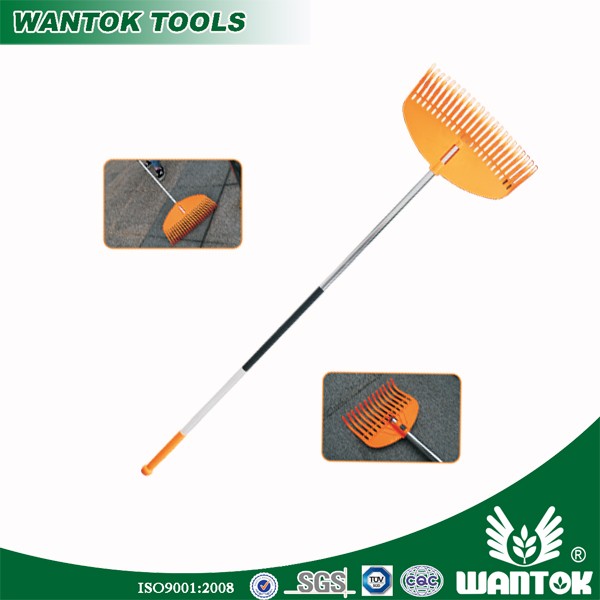 Garden Rake DIY Grade with 23T PBT Plastic Nylon Material and Long Aluminium Handle