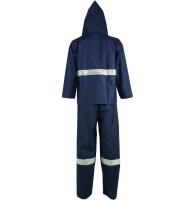 La pêche courante réfléchissante à capuchon de veste de pluie vêtx le haut poncho lourd de vitesse de pluie de visibilité d'unité centrale