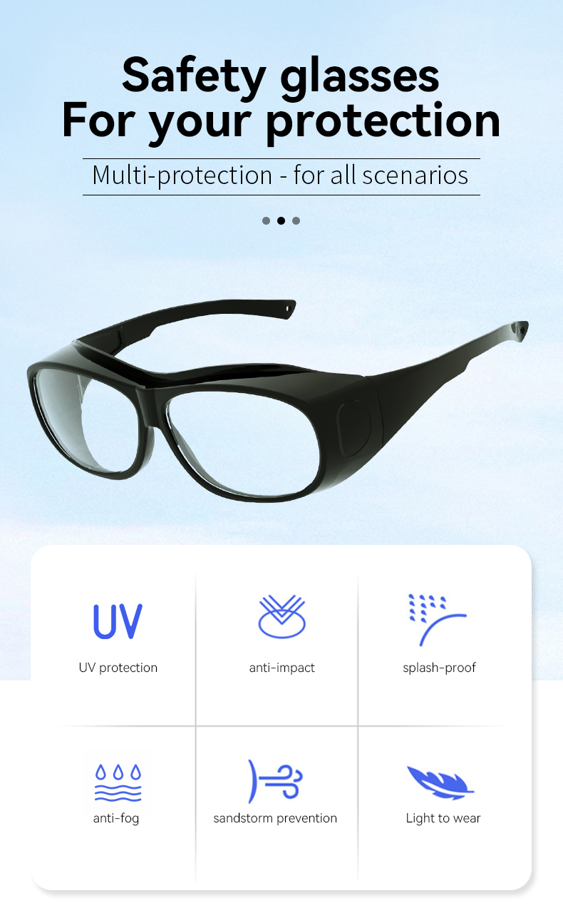 Factory Wholesale Safety glasses CE Certified Anti Fog Clear Lens Protective Eyewear Impact Resistant Scratch Free UV400 PC Work Goggles for Men and Women Construction Workshop Lab PPE Eye Protection