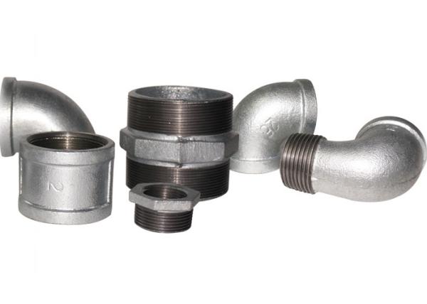 White Color Malleable Iron Pipe Fittings Metal Pipe Coupling Female Connection