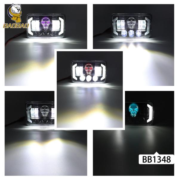 Skull 5 Inch Aluminum 80V Muti Color Universal Motorcycle LED Fog Light