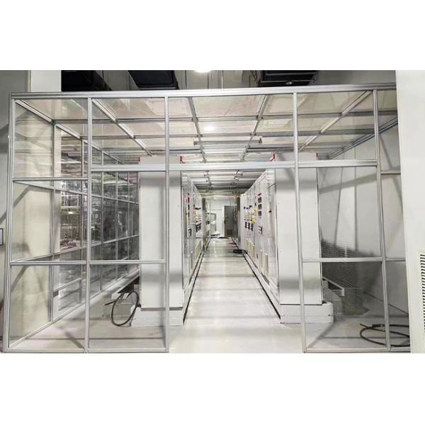 ISO GMP Panel de pared de PVC libre de polvo Sala limpia modular, laboratorio FFU Equipo de limpieza de aire Tabla de limpieza de pared dura